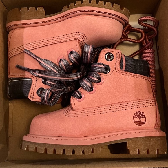 Timberland Premium 6” Toddler Boot Med Pink Nubuck - Picture 1 of 5